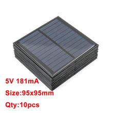 Load image into Gallery viewer, 10pcs Solar Panel 5.5V Mini Solar System DIY For Battery PV Cell Phone Chargers Portable 70mA 80mA 100mA 110mA 160mA 180mA 291mA
