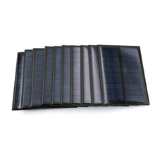 Load image into Gallery viewer, 10pcs Solar Panel 5V 0.75W 150mA extend cable Polycrystalline Solar Cells Standard Epoxy DIY Battery Charge Module
