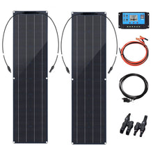 Load image into Gallery viewer, 12V 100W Solar Panel Kit High Efficiency Monocrystalline Cell 50 Watt Flexible Panel Solar System For Home Camping Car RV Boat
