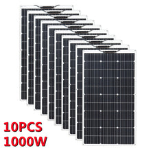 Load image into Gallery viewer, 1000W Solar Panel Flexible Monocrystalline Solar Cells 1~10PCS 100~1000 Watt PV Module 12V 24V Photovoltaic Off Grid System

