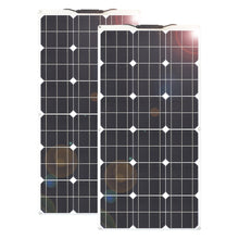 Load image into Gallery viewer, 18V 100W 200W 300W 400W Monocrystalline Flexible Solar Panels Kit With PWM Controller For 12V/24V Battery Charger/Home/RV/Boat
