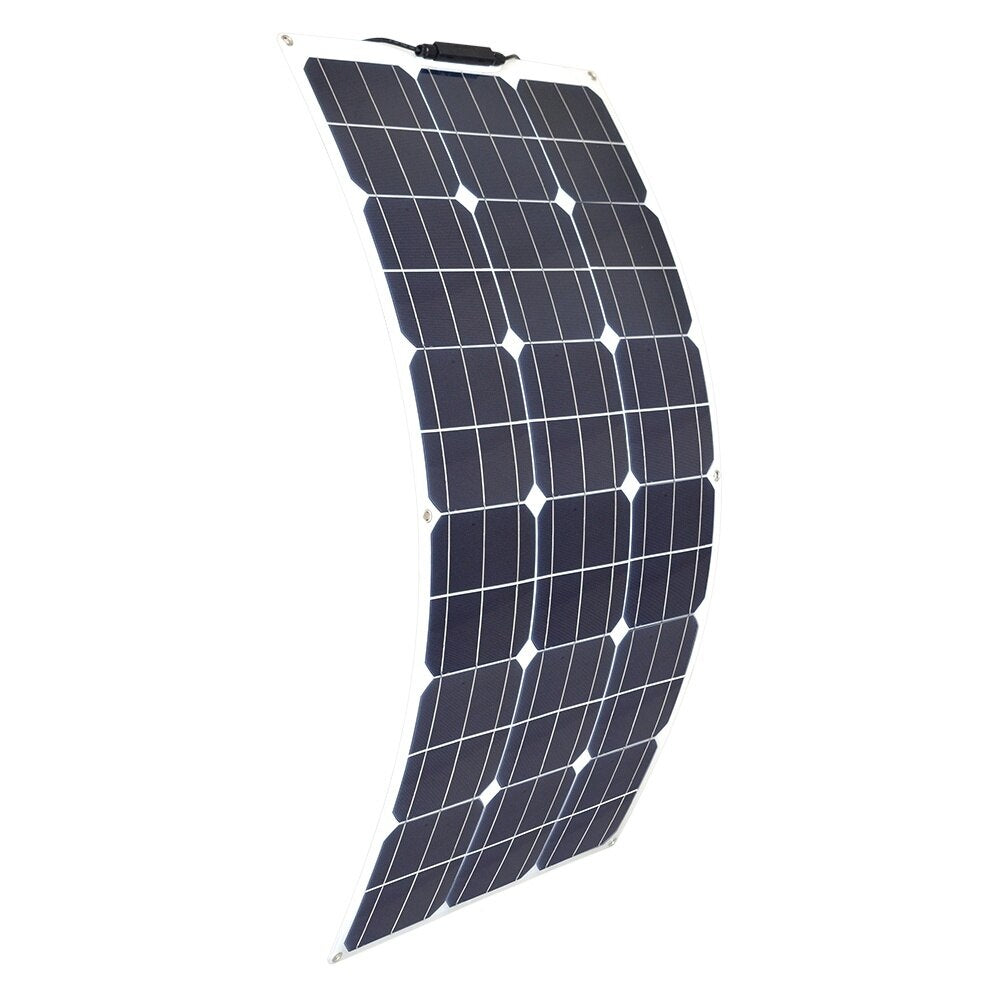 18V 100W 200W 300W 400W Monocrystalline Flexible Solar Panels Kit With PWM Controller For 12V/24V Battery Charger/Home/RV/Boat