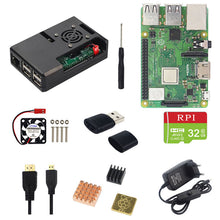 Load image into Gallery viewer, Original Raspberry Pi 3 Model B Plus with WiFi ABS Case+CPU Fan+3A Power with ON/OFF Switch+Heat Sink Raspberry Pi 3B+
