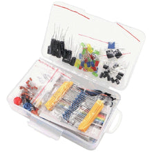 Load image into Gallery viewer, Starter Kit for Ar-du-ino Resistor /LED / Capacitor / Jumper Wires / Breadboard resistor Kit with Retail Box

