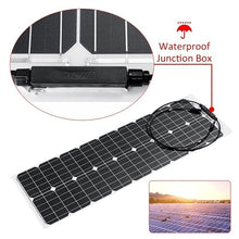 Load image into Gallery viewer, 2 * 50W (100W) 12V semi flexible single solar panel 150w 200w caravan van Upgraded 10A Solar Charge Controller for Car RV Marine
