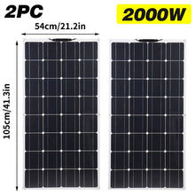 Load image into Gallery viewer, 2000W Flexible Solar Panel Kit Complete 18V High Efficiency Mono Cell Solar Panel Power Bank Panel Solar Power Generator System
