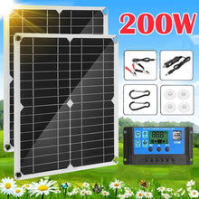 Load image into Gallery viewer, 200W Solar Panel 12V DC USB Portable Fast-charging Emergency with 10-60A Controller Solar Outdoor Battery Charger for Car Yacht

