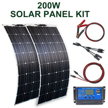 Load image into Gallery viewer, 200w 300w solar panel kit complete for home outdoor camping panel solar charger 12v  with home system regulator
