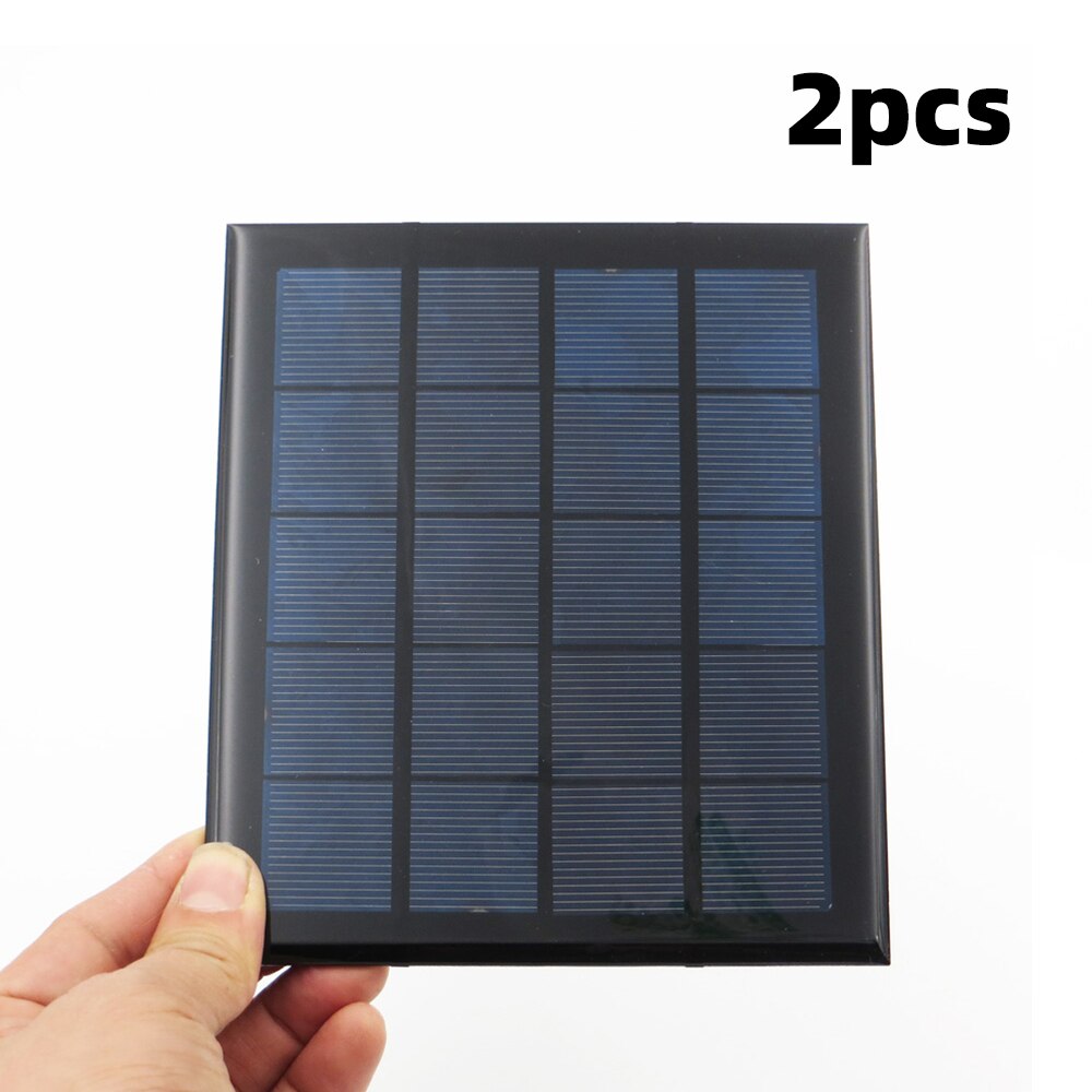 2PCS 5V 500mA 2.5W Solar Panel Standard Epoxy Polycrystalline Silicon DIY Battery Power Charge Module Mini Solar Cell toy