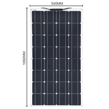 Load image into Gallery viewer, 2Pcs 4Pcs 10Pcs 100W solar panel Monocrystalline Solar Cell Flexible for Car/Yacht/Steamship 12V 24 Volt 100 Watt Solar Battery
