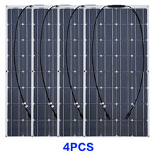 Load image into Gallery viewer, 2Pcs 4Pcs 10Pcs 100W solar panel Monocrystalline Solar Cell Flexible for Car/Yacht/Steamship 12V 24 Volt 100 Watt Solar Battery
