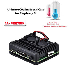 Load image into Gallery viewer, Raspberry Pi Armor case RaspberryPi2b/3B/3b+ Aluminum Alloy Cooling case Dual Fan Box LT-4BLP1007F
