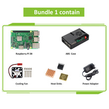 Load image into Gallery viewer, Raspberry Pi 3 Model B or Raspberry Pi 3 Model B Plus Board + ABS Case + Power Supply Mini PC Pi 3B/3B+ with WiFi

