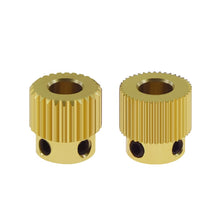 Load image into Gallery viewer, 2pcs Mk7 MK8 Extrusion Gear 40 Tooth Teeth BrassFor Hobbed Gear For Makerbot Reprap Mendel High Quality Stainless Steel
