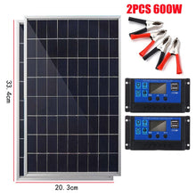 Load image into Gallery viewer, 300W Solar Panel Kit Complete 12V Polycrystalline USB Power Portable Outdoor Rechargeable Solar Cell Solar Generator For Home

