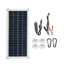 Load image into Gallery viewer, 30W Solar Panel Complete Kit 12V USB Power Portable Outdoor Polysilicon Solar Cell Camping Hiking Travel Phone Battery Charger
