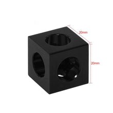 Load image into Gallery viewer, 3D Printer 2020 Aluminum Block Cube Prism Connector Wheel Regulator Corner V-slot Three Way Connector delta 3d printer parts
