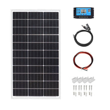 Load image into Gallery viewer, 400W 300W 200W Tempered Glass Solar Panel Kit 18V 100W Aluminum Frame Rigid Glass Windproof Anti-snow Anti-hail PV Panels
