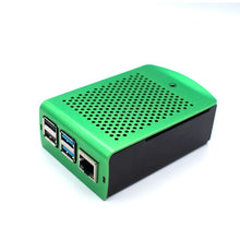 Load image into Gallery viewer, Raspberry Pi 4 Case Raspberry Pi 3 Case Aluminum Silver Green Black LT-4B01-A
