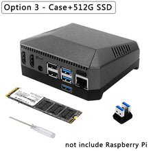 Load image into Gallery viewer, Argon One M.2 Aluminum Case for Raspberry Pi 4 Model B with M.2 SSD Expansion Slot GPIO Cover Cooling Fan for Raspberry Pi 4
