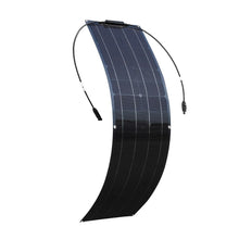 Load image into Gallery viewer, 50Watt Monocrystalline Flexible Solar Panel Kit Off Grid System 100W Solar Panels 12V 24V Controller PV Connector Alligator Clip
