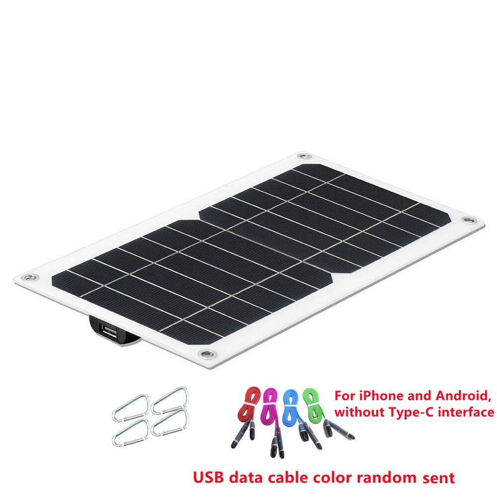 5W Solar Charger Flexible Solar Panel 5V 1A USB Output Solar Power Charging For Outdoor Camping Mobile Phone USB-charged Device