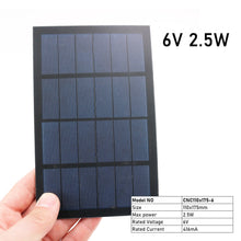 Load image into Gallery viewer, 6 V  2.5 4.2  7 W Output USB Solar Cell Outdoor 18650 Battery Charger USB Female Port 6V Charge Regulators Solar Panel
