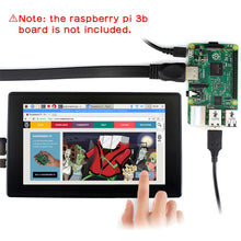 Load image into Gallery viewer, 7 inch 1024x600 IPS Capacitive Touch Screen 7&quot; Monitor Display w/ Case Bracket OSD Menu for Raspberry Pi 4 Model B/ 3B+/ 3B
