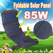 Load image into Gallery viewer, 85W Outdoor Sunpower Foldable Solar Panel Cells 5V USB Portable Solar Charger Battery for Mobile Phone Traveling Camping Hike
