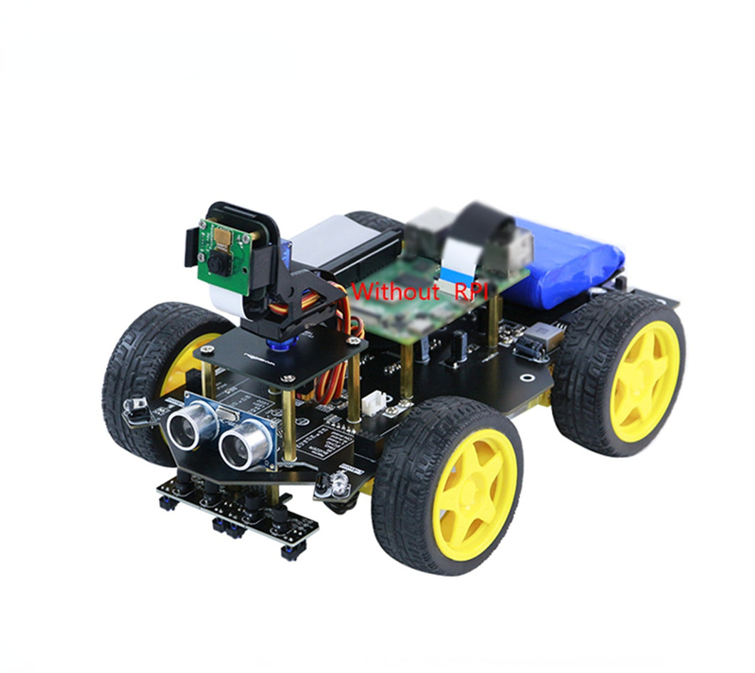 Custom WIFI video AI visual robot car with FPV camera for Raspberry Pi 4B Python programming learning kit