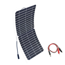 Load image into Gallery viewer, 18V 10w solar panel kit Transparent semi-flexible Monocrystalline solar cell DIY module outdoor connector DC 12v charger
