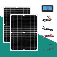 Load image into Gallery viewer, solar panel complete 18V 25W 50w Daily power supply 100w / H Photovoltaic panels kit for 5v USB device 12V battery
