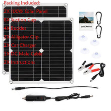 Load image into Gallery viewer, DC18V 200W Solar Panel Kit With 60A Controller USB 5V Solar Power Charger Battery for Power Bank Camping Car Boat RV Solar Plate
