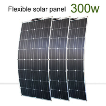 Load image into Gallery viewer, 100w 200w 12v portable Solar Panel Flexible 16V 800W plate CELLS Monocrystalline silicon
