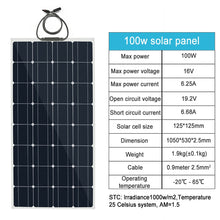 Load image into Gallery viewer, waterproof solar panel 100w 200w 300w lightweight camping flexible solar panels for RV/motrohome/yacht/roof
