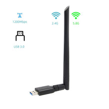 Load image into Gallery viewer, Dual Band Wireless USB 3.0 Adapter 5GHz+2.4GHz 1200M for NVIDIA Jetson Nano

