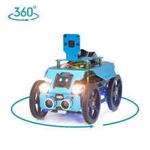 Load image into Gallery viewer, Education Robot Steam Science and Education Raspberry Pi Four-Wheel Classic Car Robot Three-in-One Aluminum Alloy
