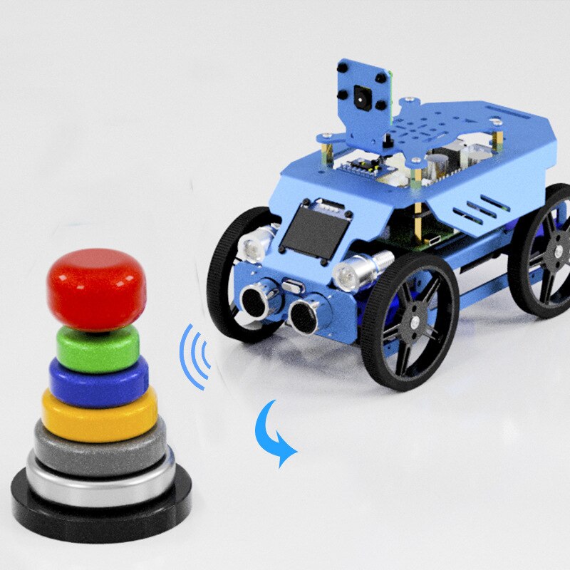 Education Robot Steam Science and Education Raspberry Pi Four-Wheel Classic Car Robot Three-in-One Aluminum Alloy