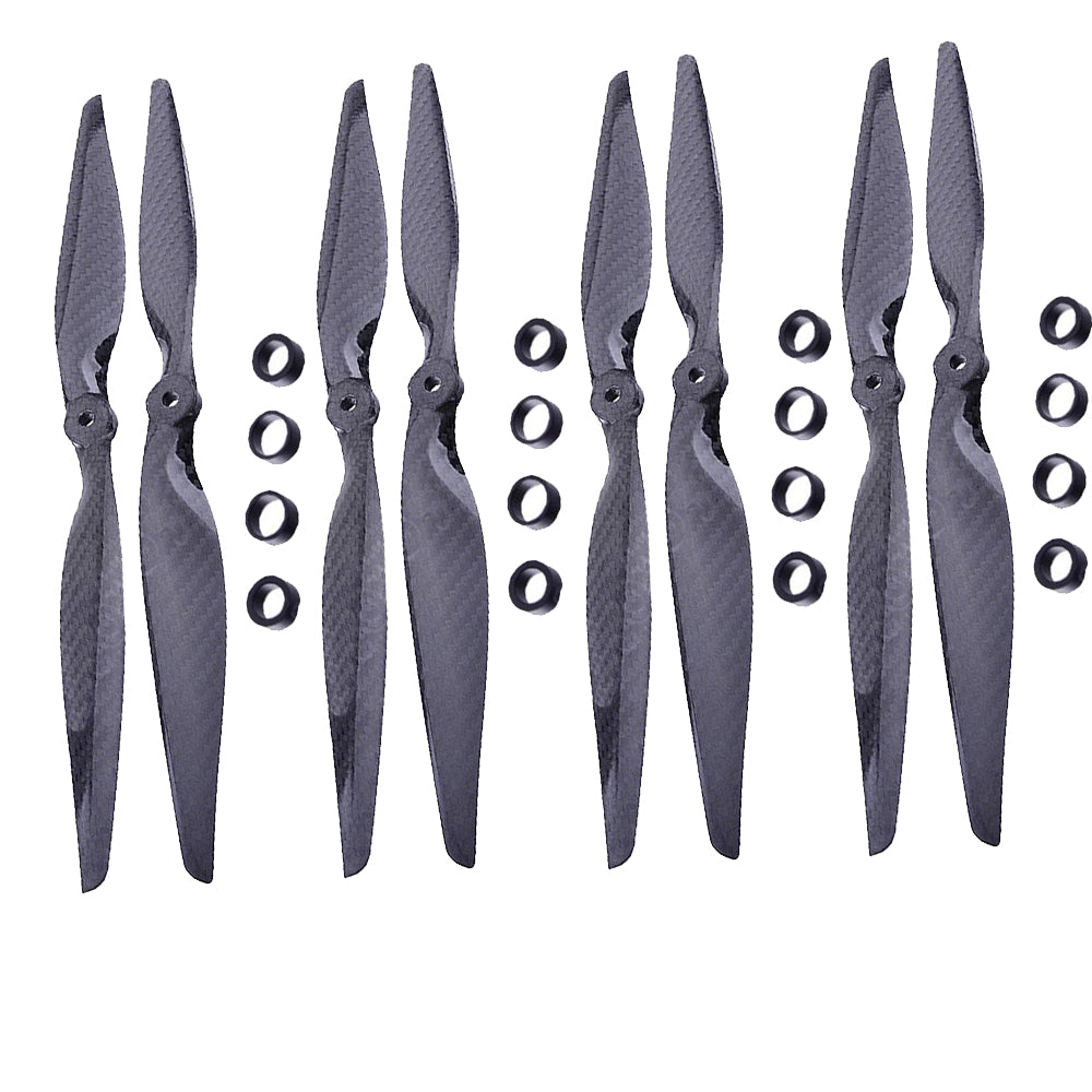 F05314 4 Pairs 13x6.5 3K Carbon Fiber Propeller CW CCW 1365 CF Props  for DIY RC Quadcopter Hexacopter Multi Rotor