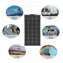 Load image into Gallery viewer, Flexible Solar Panel 10W 20w 50W 100W 200W Solar blanket Resistant to salt water corrosion for 12V 24v battery
