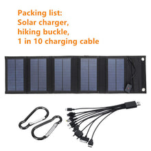 Load image into Gallery viewer, Foldable Solar Panel 75W USB Solar Cell Portable Folding Waterproof 5V Charger Outdoor Mobile Power Battery Sun Charging
