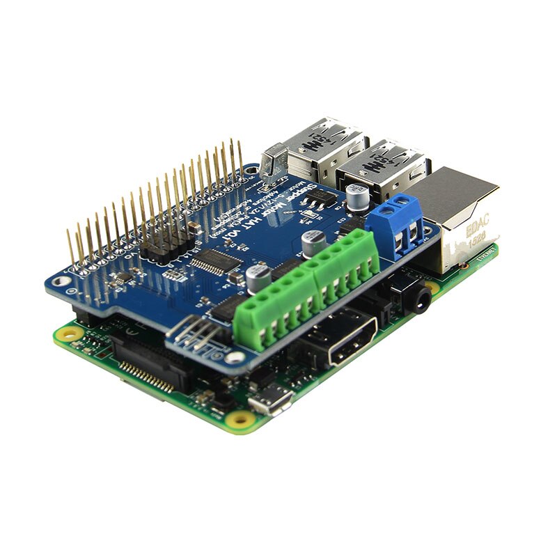 Full function Motor HAT, Robot Expansion Board Support Raspberry Pi 4 Molde B, 3B+/3B/2B/B+ (Stepper/Motor/Servo/IR Remote)