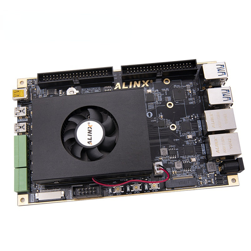 AXU3EG:  Xilinx Zynq UltraScale+ MPSoC ZU3EG FPGA Development Board AI Vitis-AI DPU 4K Video  Custom PCB