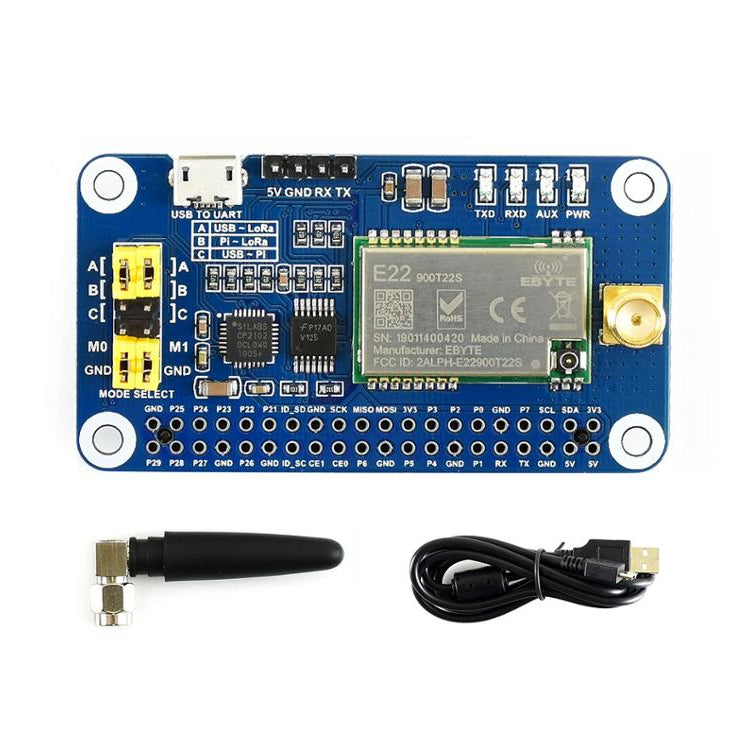 SX1262 LoRa HAT for Raspberry Pi Spread Spectrum Modulation 868MHz Frequency Band Custom PCB spot light pcba