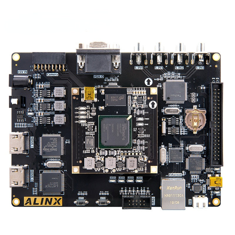 AV6045: XILINX Spartan-6 XC6SLX45 FPGA  Board Video Image Processing  Input Output 1080P Custom PCB pcba alarmer