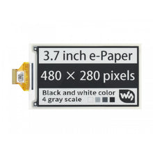 Load image into Gallery viewer, Waveshare 3.7inch e-Paper e-Ink Raw Display, 480*280, Black / White, 4 Grey Scales, SPI, Without PCB Custom PCB wall charger pcb

