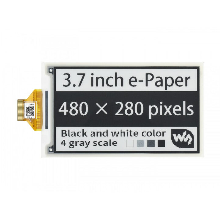 Waveshare 3.7inch e-Paper e-Ink Raw Display, 480*280, Black / White, 4 Grey Scales, SPI, Without PCB Custom PCB wall charger pcb