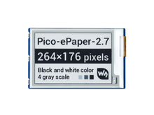 Load image into Gallery viewer, 2.7inch E-Paper E-Ink Display Module for Raspberry Pi Pico 264x176, Black / White, 4 Grayscale SPI Custom PCB baby monitor pcba
