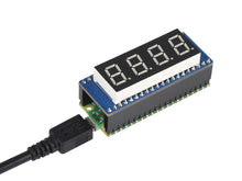 Load image into Gallery viewer, 4-digit 8-segment Display Module for Raspberry Pi Pico, Embedded 74HC595 Driver, SPI-compatible, Easy to drive Custom PCB
