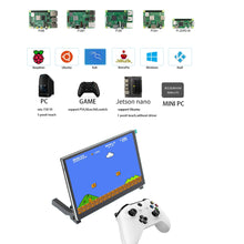 Load image into Gallery viewer, LONTEN 7 inch lcd display capacitive touch IPS 1024*600 monitor with holder speaker for Raspberry Pi win7
